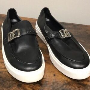 Salvatore Ferragamo Black Leather Loafers